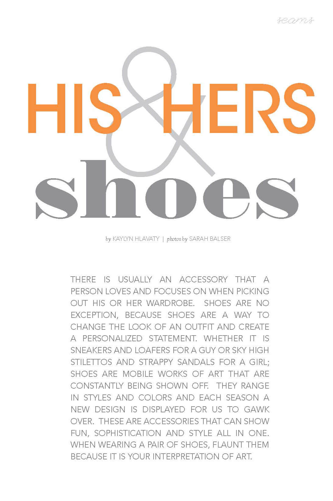 His and Her Shoes by Megan Hillman