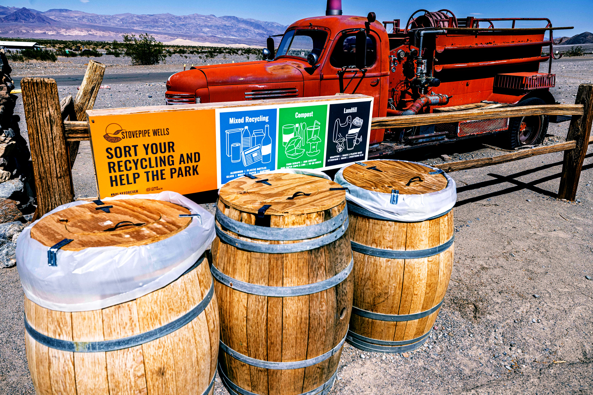 Stovepipe Wells Waste Signs by Megan Hillman Donovan