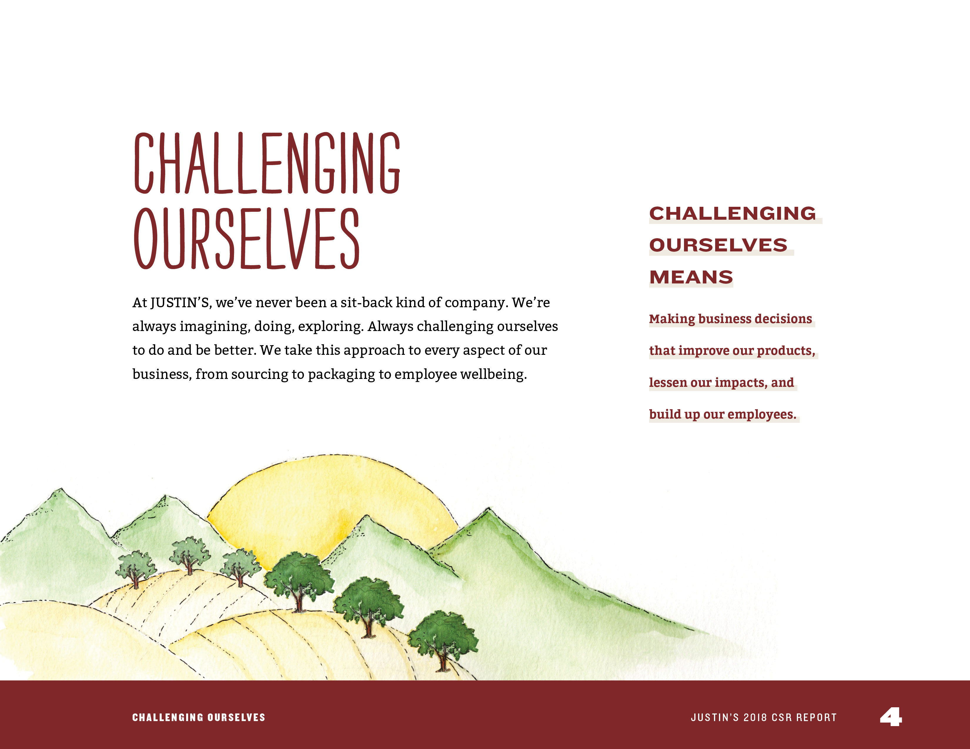 Justin's 2018 CSR Report by Megan Hillman Donovan