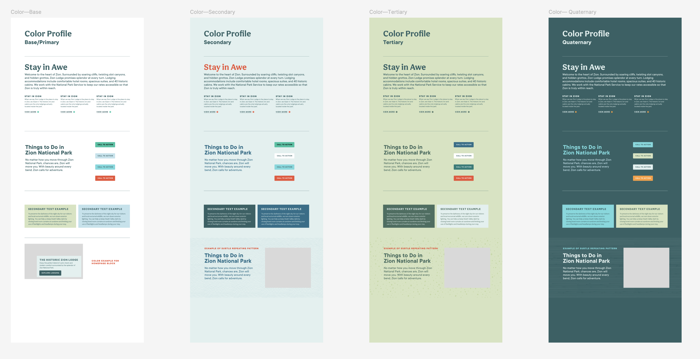 Zion National Park Lodge Web Style Guide by Megan Hillman Donovan