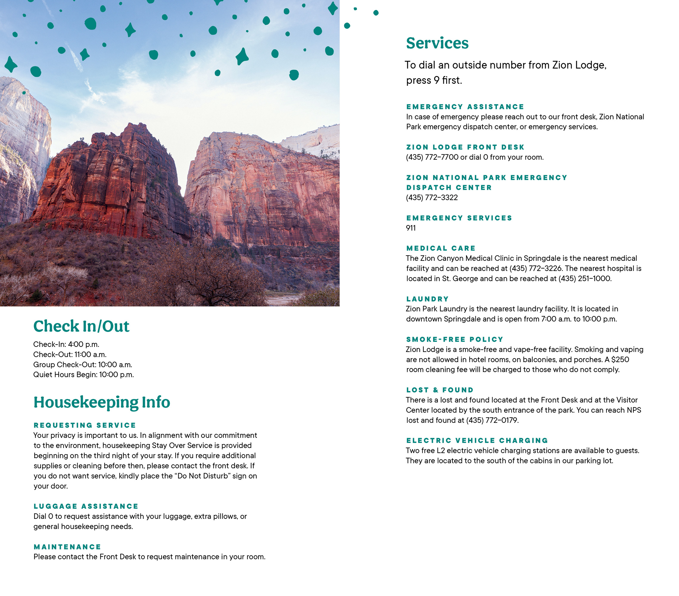 Zion National Park Lodge Room Guide by Megan Hillman Donovan
