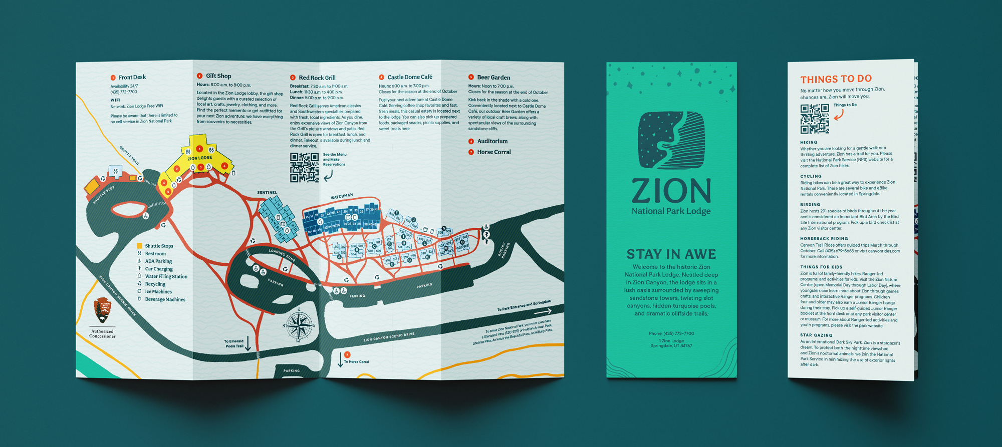 Zion National Park Lodge Red Brochure by Megan Hillman Donovan