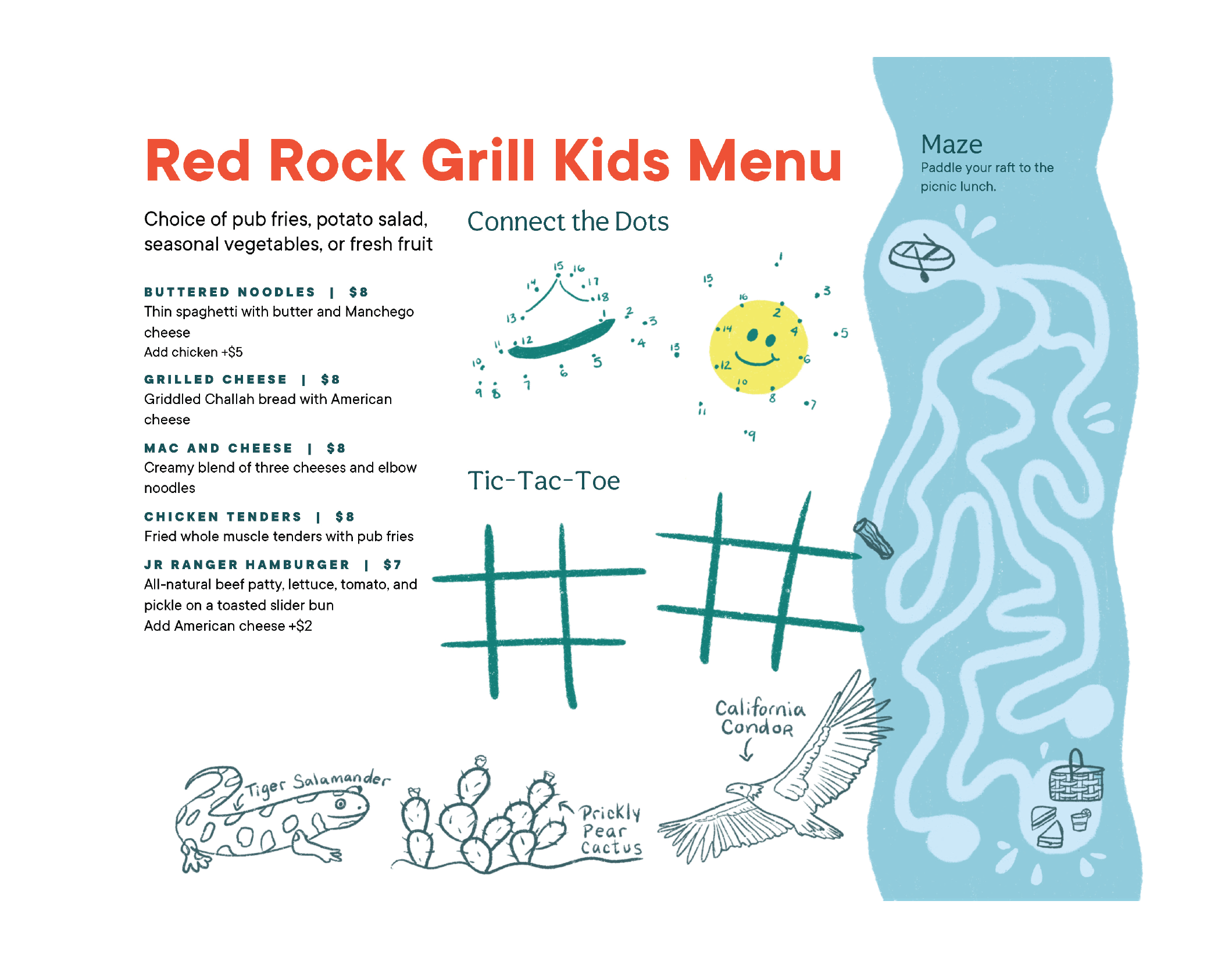 Zion National Park Lodge Kids Menu by Megan Hillman Donovan